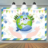 Lofaris Save Planet Hands for Animal Earth Day Backdrop